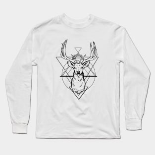 Geometric Deer Long Sleeve T-Shirt